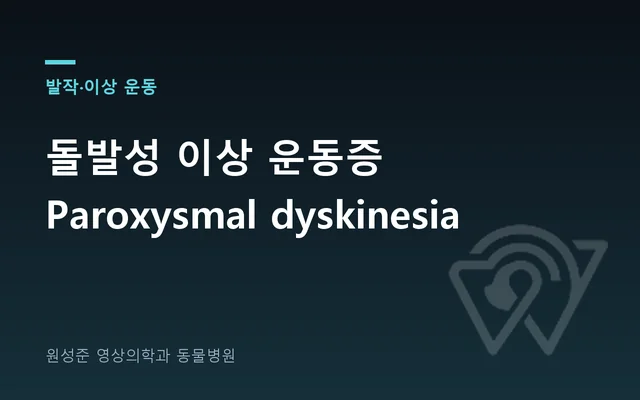 돌발성 이상 운동증 (paroxysmal dyskinesia)